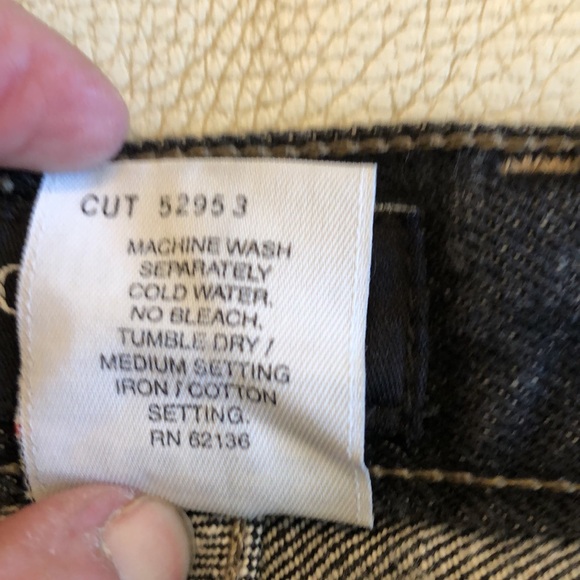 Guess black denim straight leg jeans
